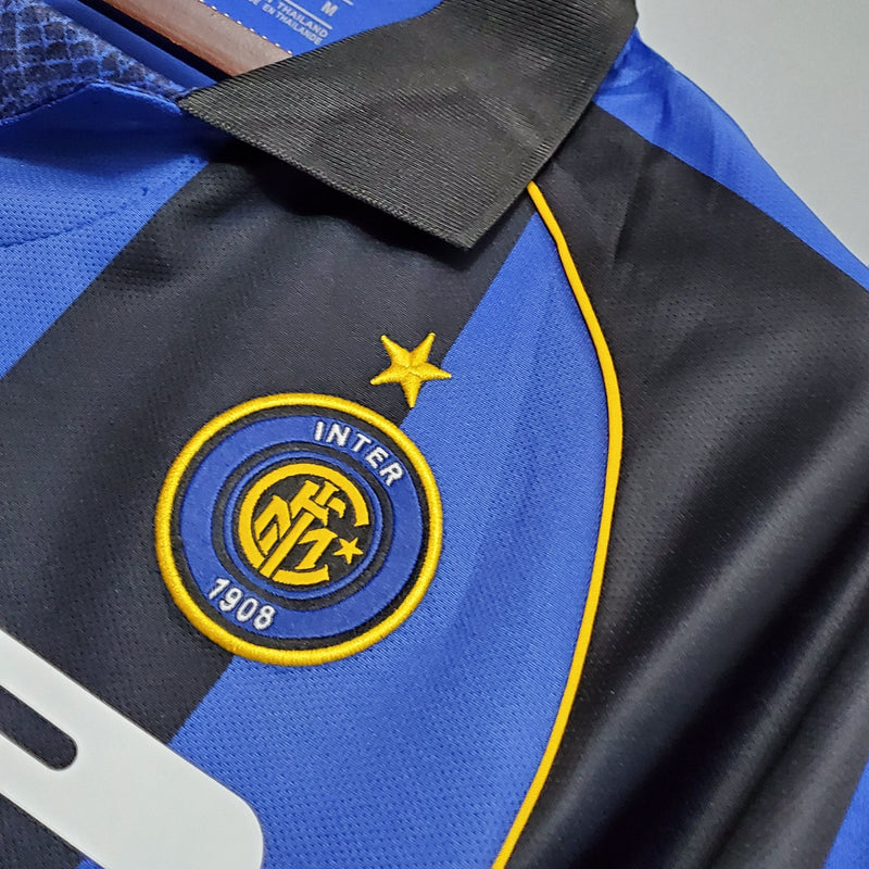 Camisa Inter de Milão Titular 01/02 - Versão Retro